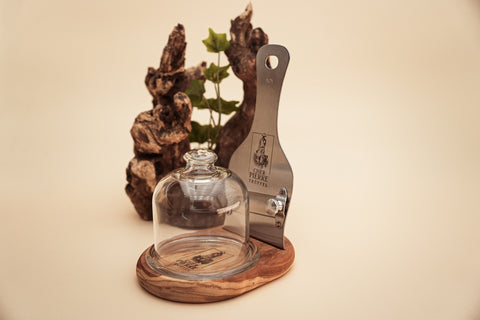 Trüffelhobel Set mit Edelstahl Hobel und Glasglocke