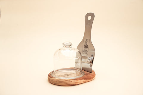 Trüffelhobel Set mit Edelstahl Hobel und Glasglocke